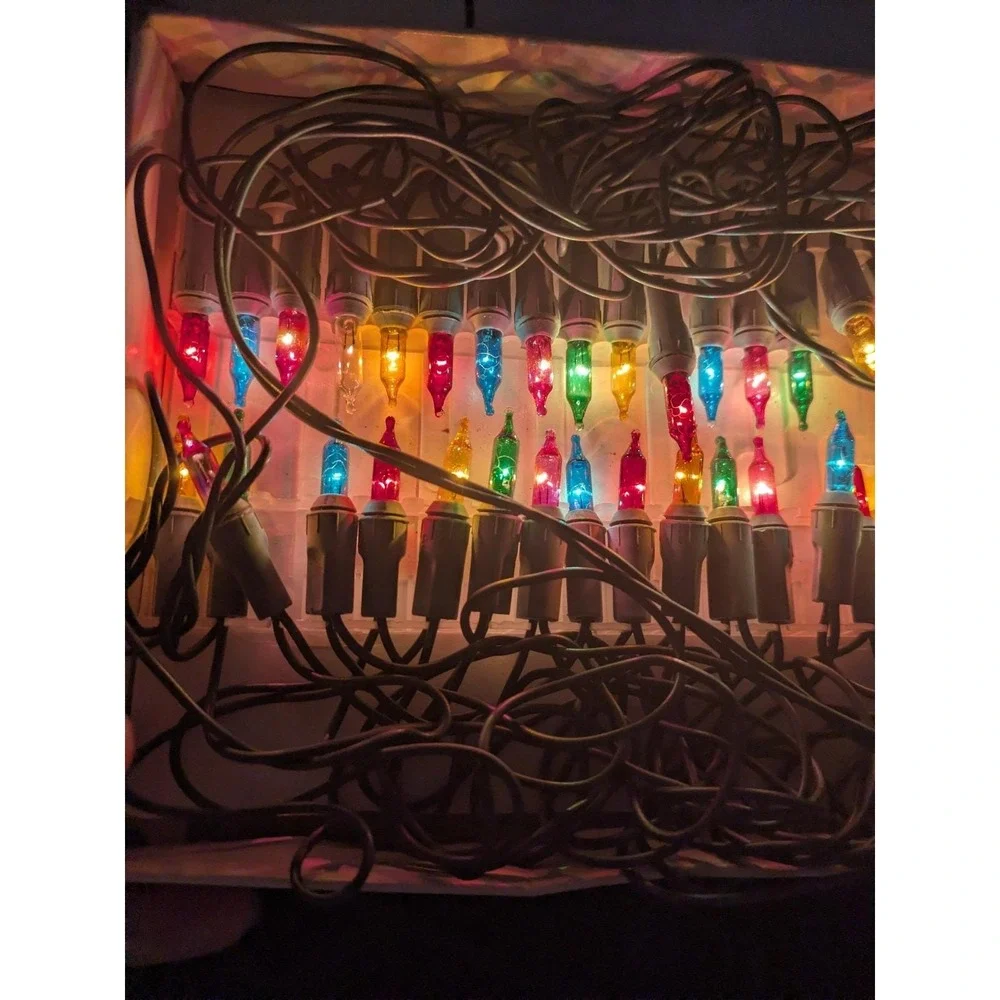 Vintage Easy Trim 35 Miniature Christmas Lights Kmart Taiwan‎ Works Boxed